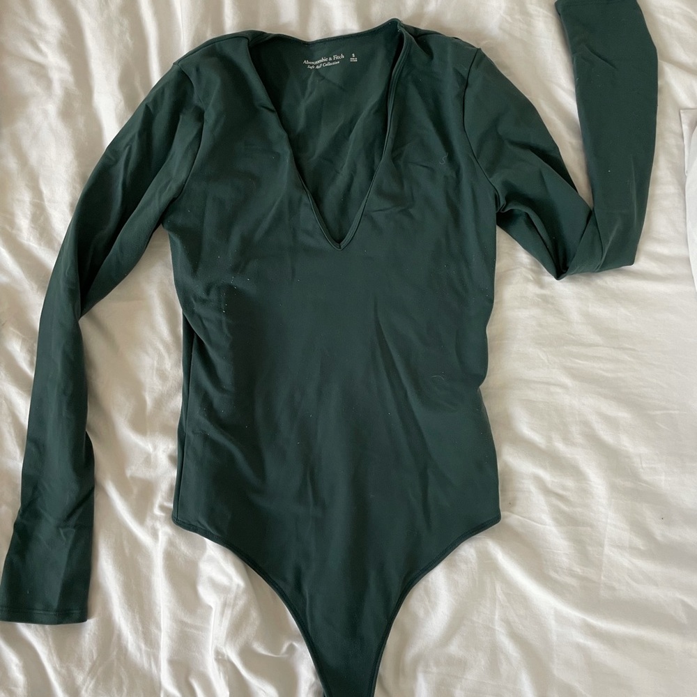 Abercrombie Long Sleeve V Neck Bodysuit